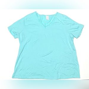 Bobbie Brooks 1XL Woman’s Pajama Set Blue Butterflies